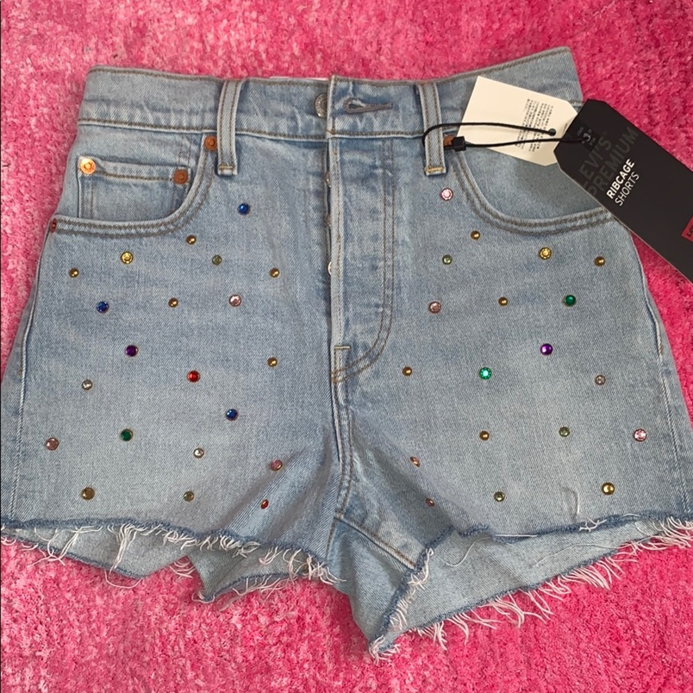 COPY - NWT studded rib cage shorts